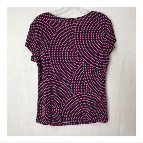 Suzie In The City Polka Dot Short Sleeve Top XL - Picture 2 of 9